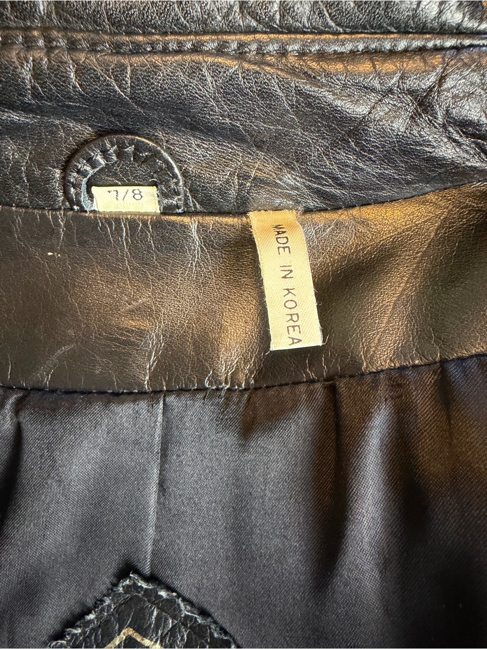 Vintage 1970s-80s Black Leather Belted Trench Coat XS-S - Picture 15 of 15